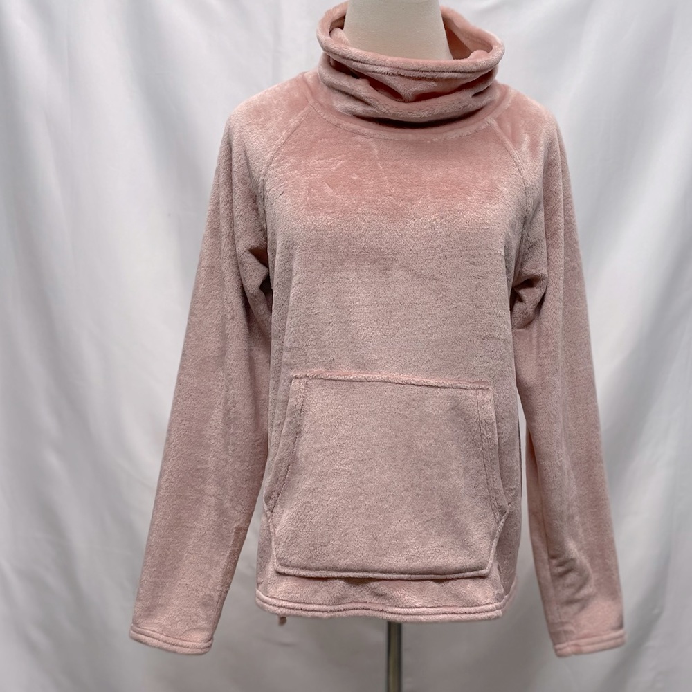 C9 Champion Luxe Fleece Mock Turtleneck Pullover Dusty Rose Pink Sz Small